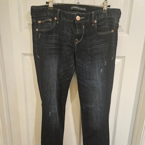 EXPRESS WOMEN'S JEANS SIZE 8R ANKLE SKINNY STELLA LOW RISE - Picture 1 of 3